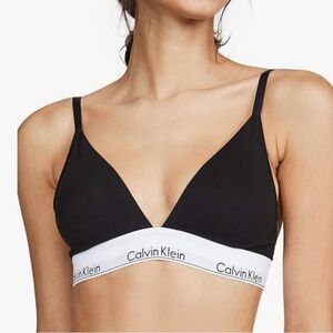 Calvin Klein Modern Cotton Lightly Lined Triangle Wireless Bralette